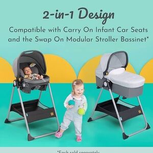 2-in-1 Modular Stroller Bassinet - Gray